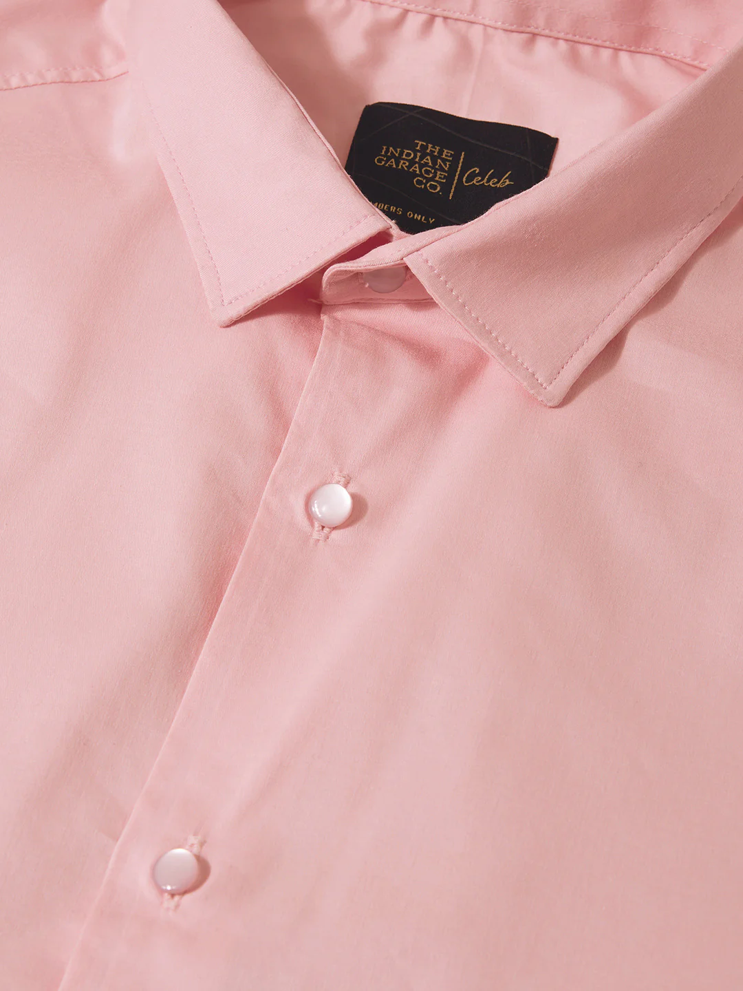 Men's Pink Slim Fit Solid Casual Shirt - Image 6