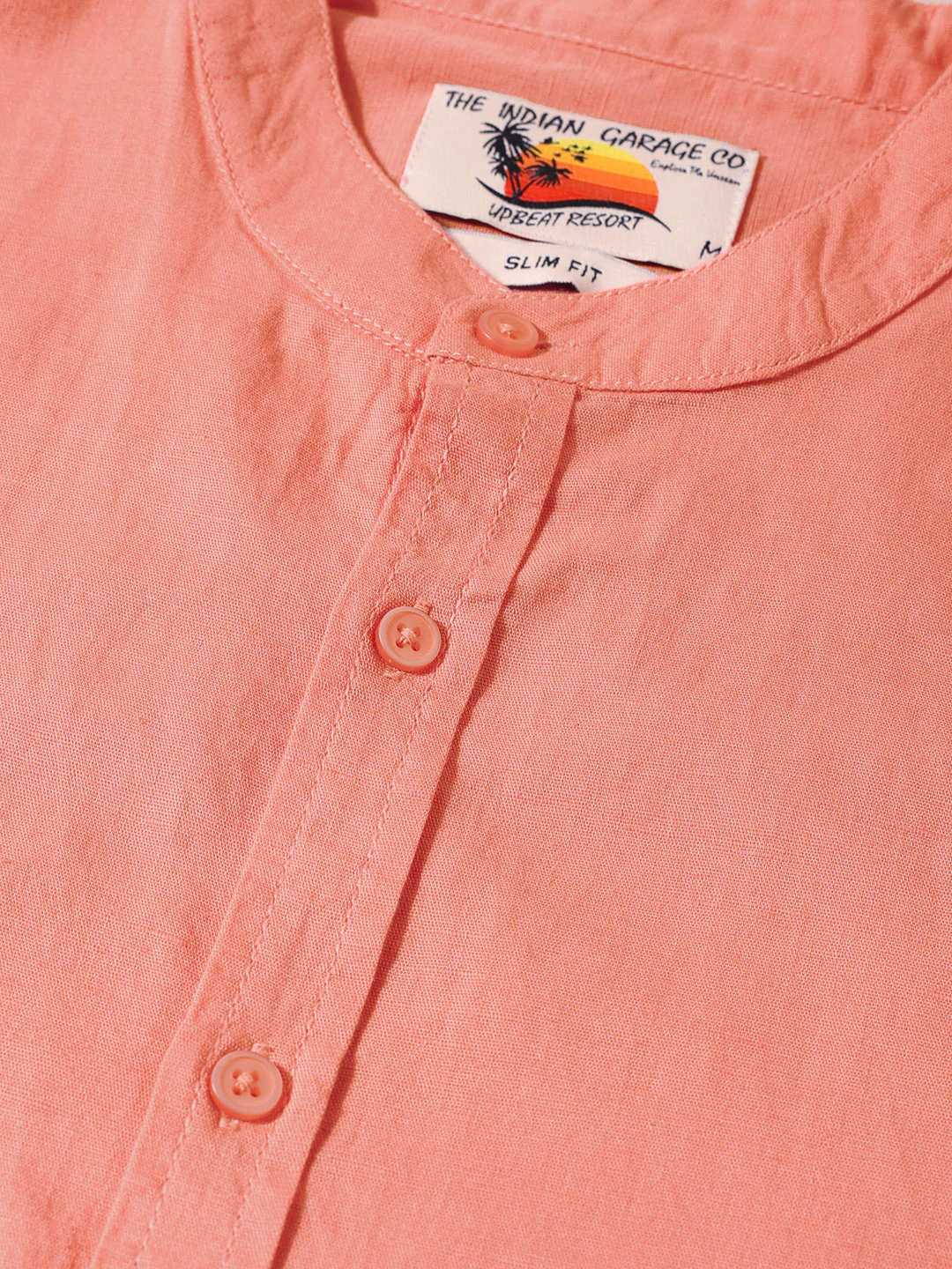 Men's Pink Slim Fit Solid Casual Shirts - Image 6