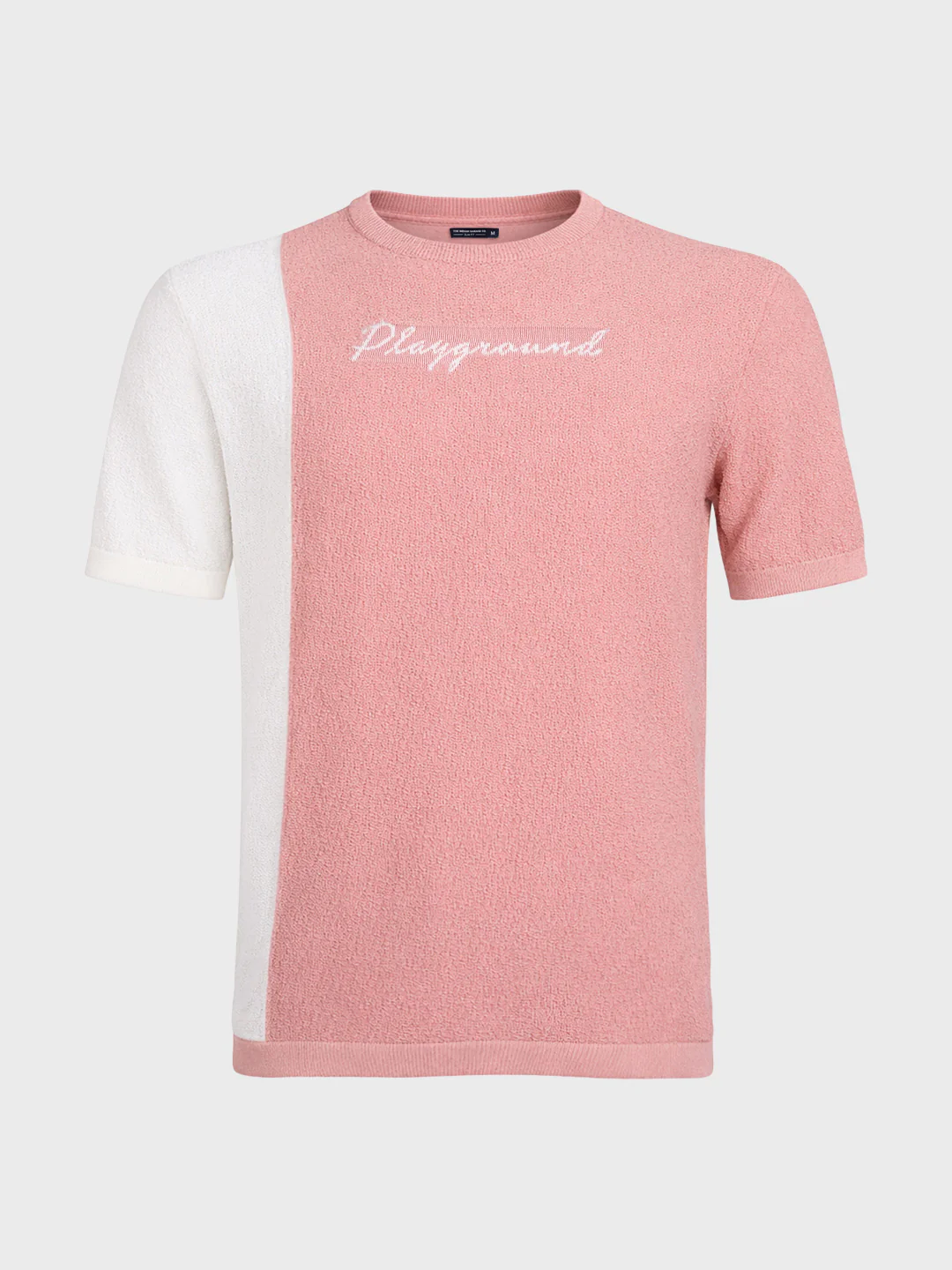 Men's Pink Slim Fit Solid Casual T-Shirt - Image 5