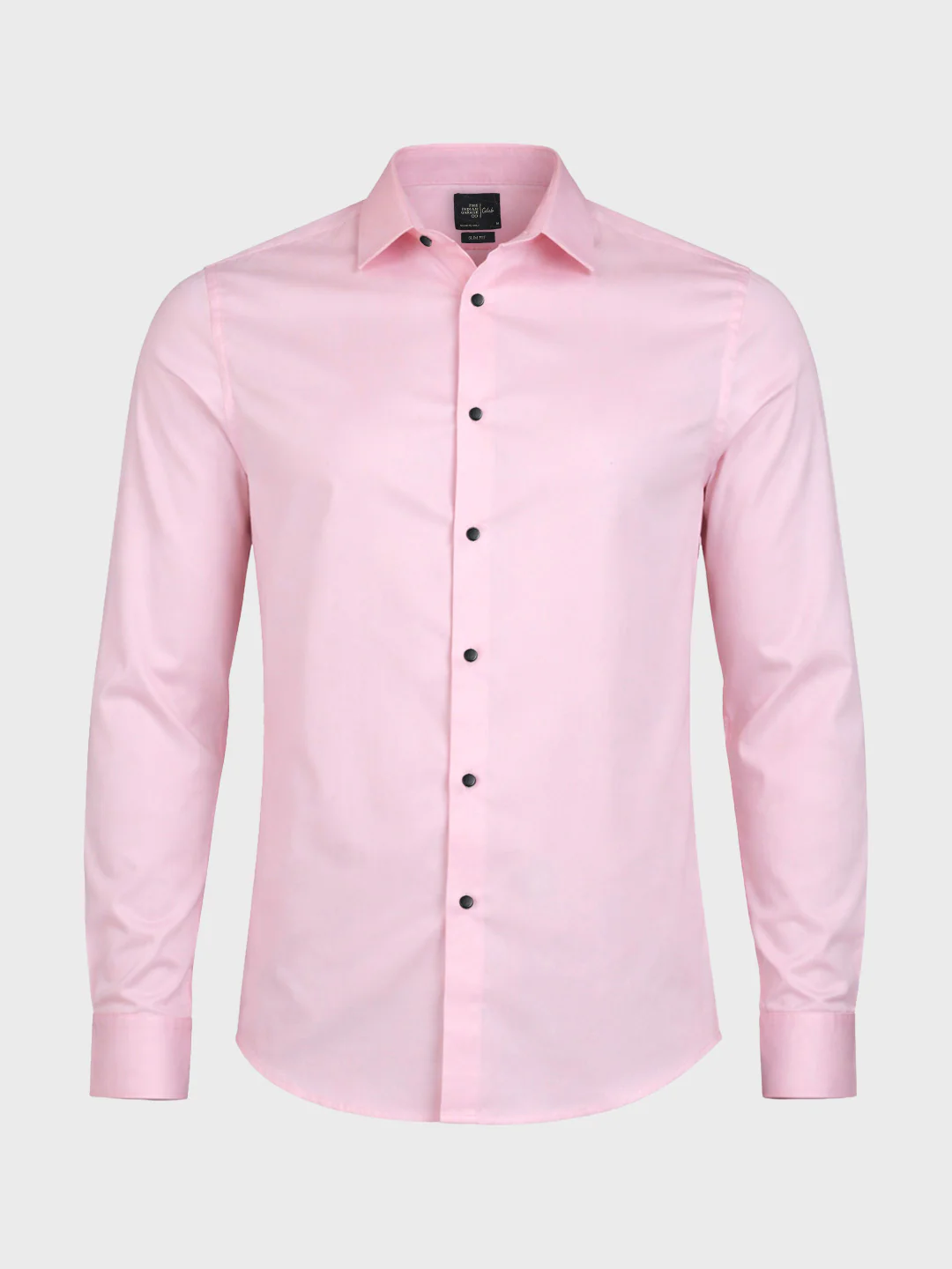 Men's Pink Slim Fit Solid Party Wear Shirt - Image 5