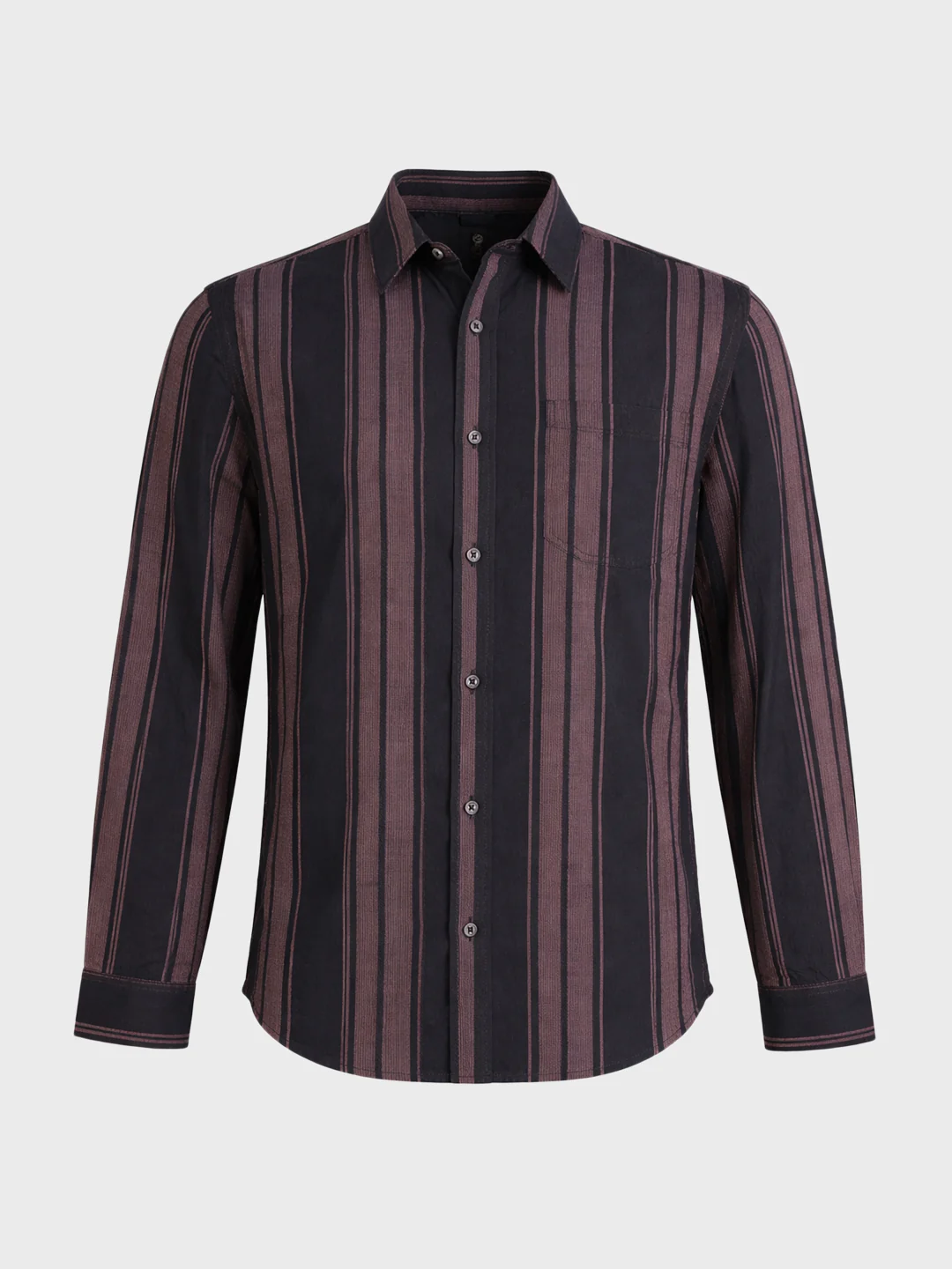 Men's Pink Slim Fit Striped Casual Shirts - Image 6