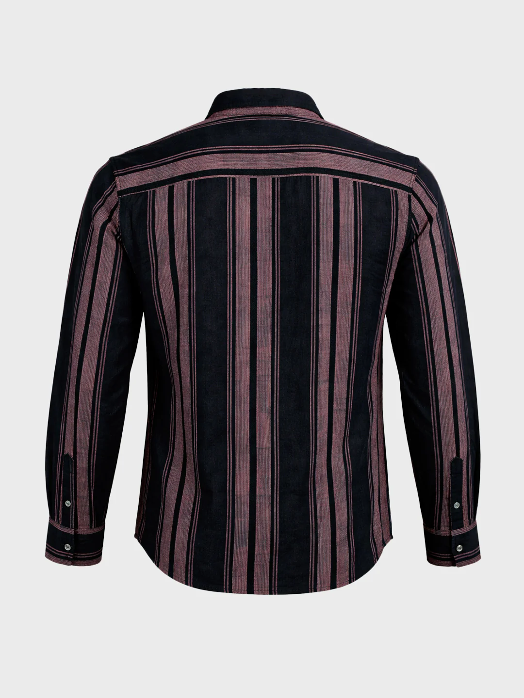 Men's Pink Slim Fit Striped Casual Shirts - Image 7