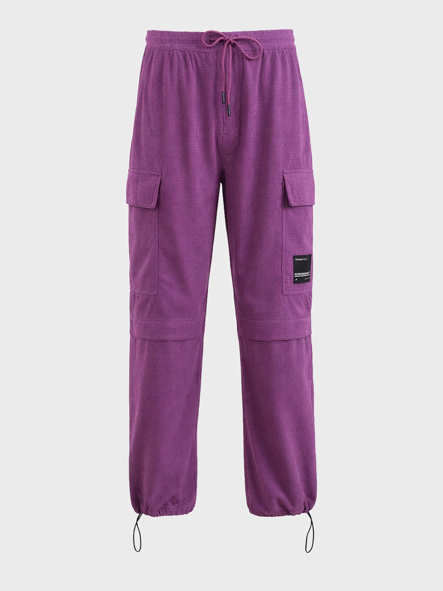 Men's Purple Baggy Fit Textured Utility Cargo - Image 5