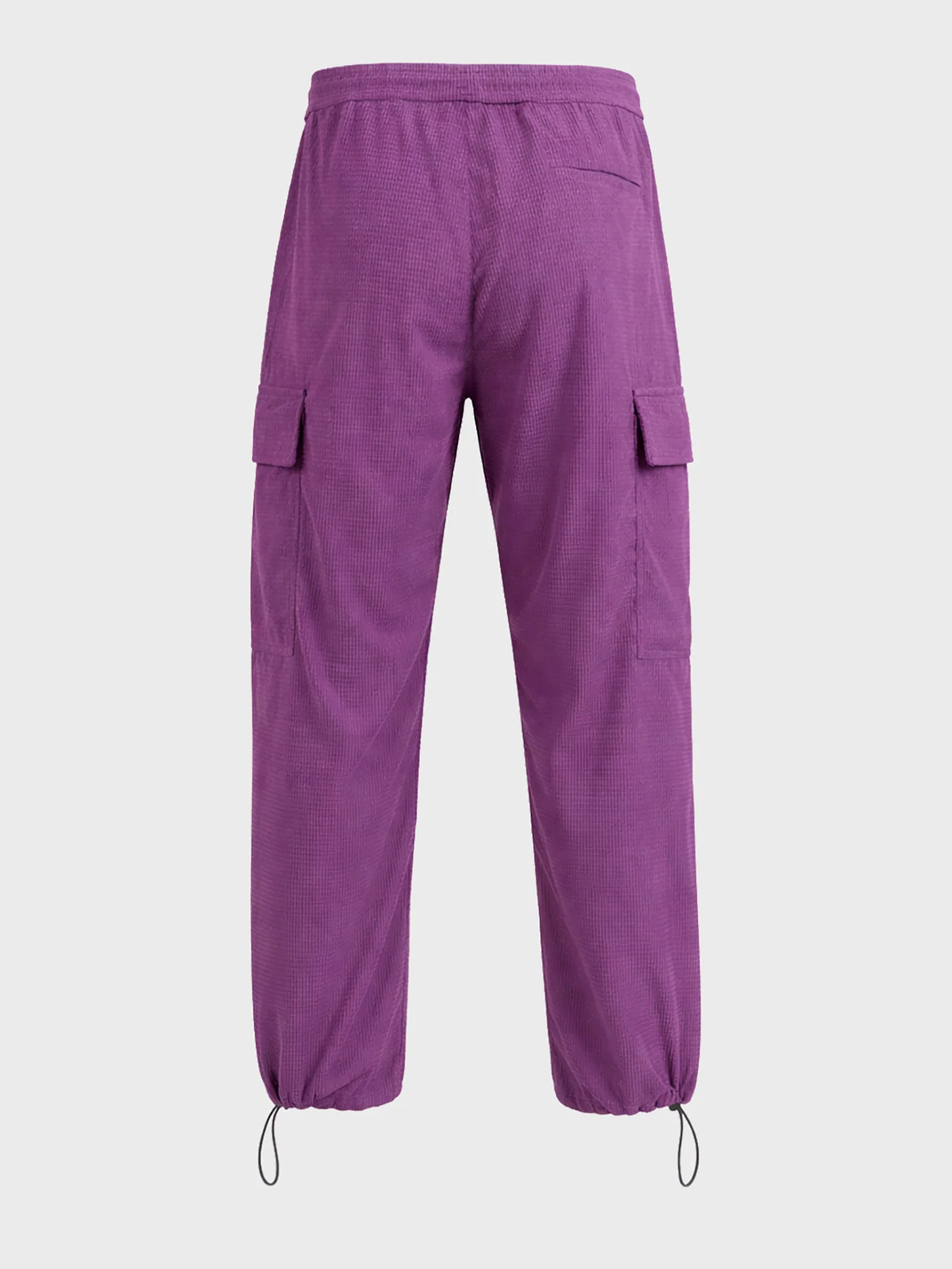 Men's Purple Baggy Fit Textured Utility Cargo - Image 6