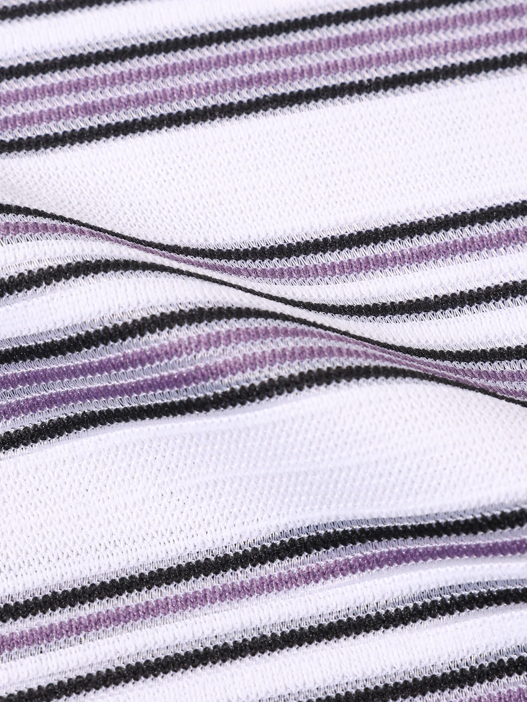 Men's Purple Boxy Fit Vertical Stripes Casual T-Shirt - Image 4