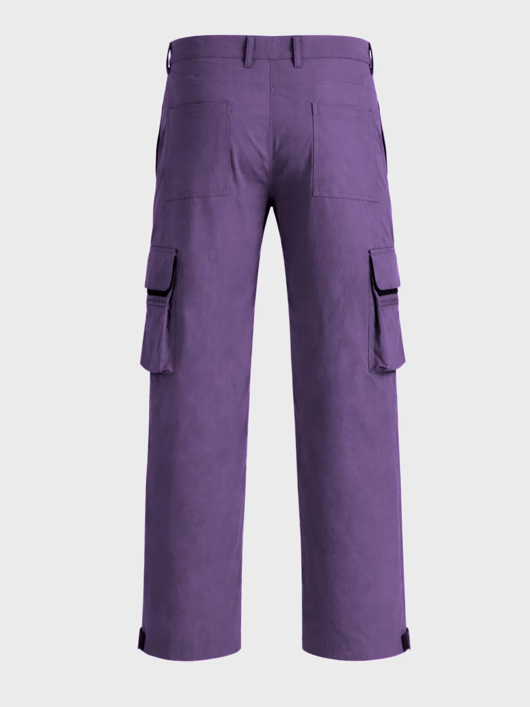 Men's Purple Loose Fit Solid Utility Cargo - Image 7