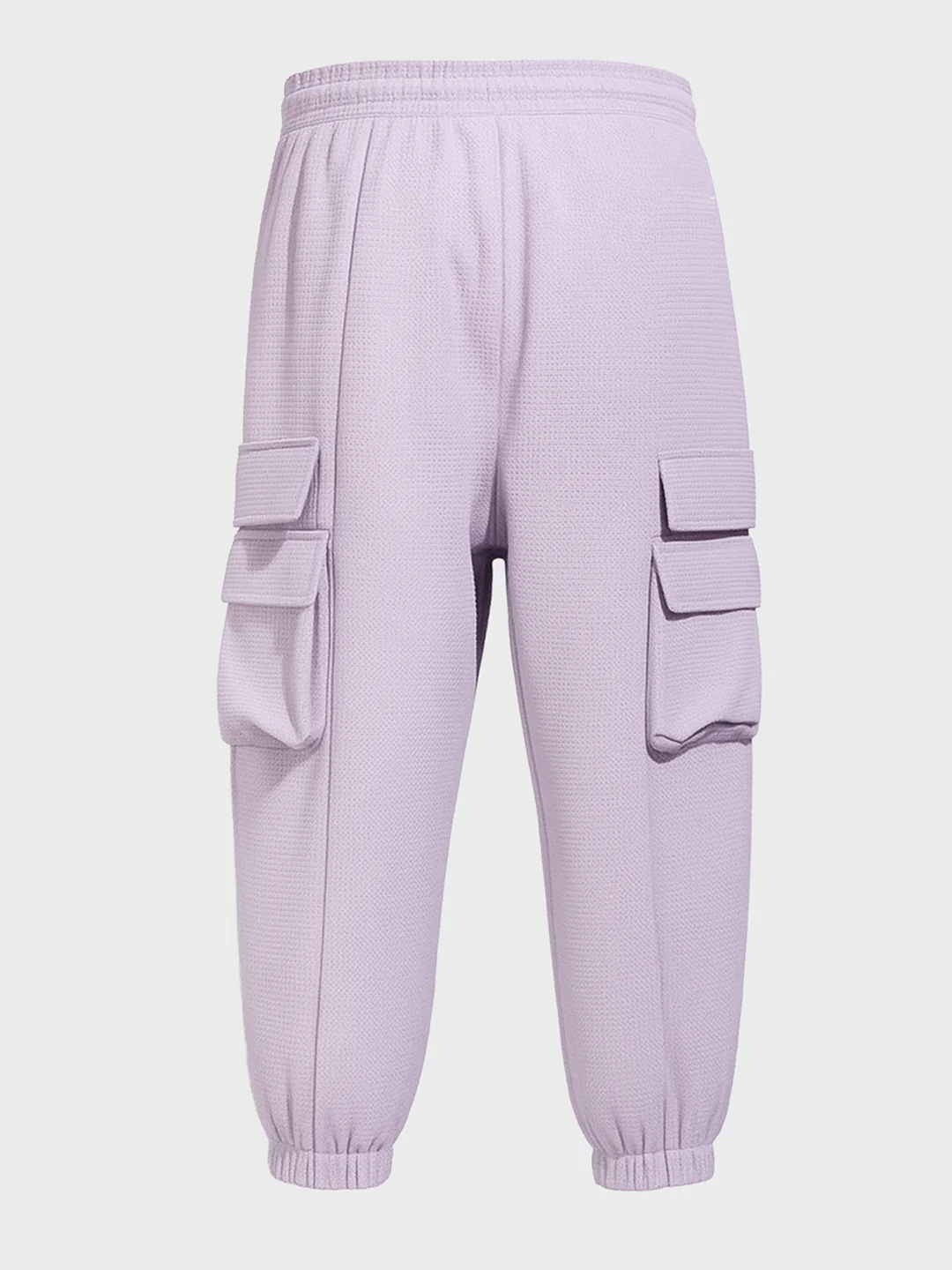 Men's Purple Loose Fit Solid Utility Joggers - Image 4