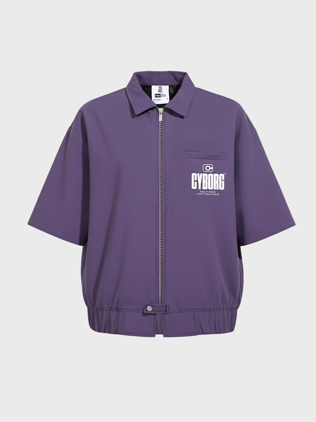 Men's Purple Oversized Fit Solid Warner Bros Jacket - Image 3