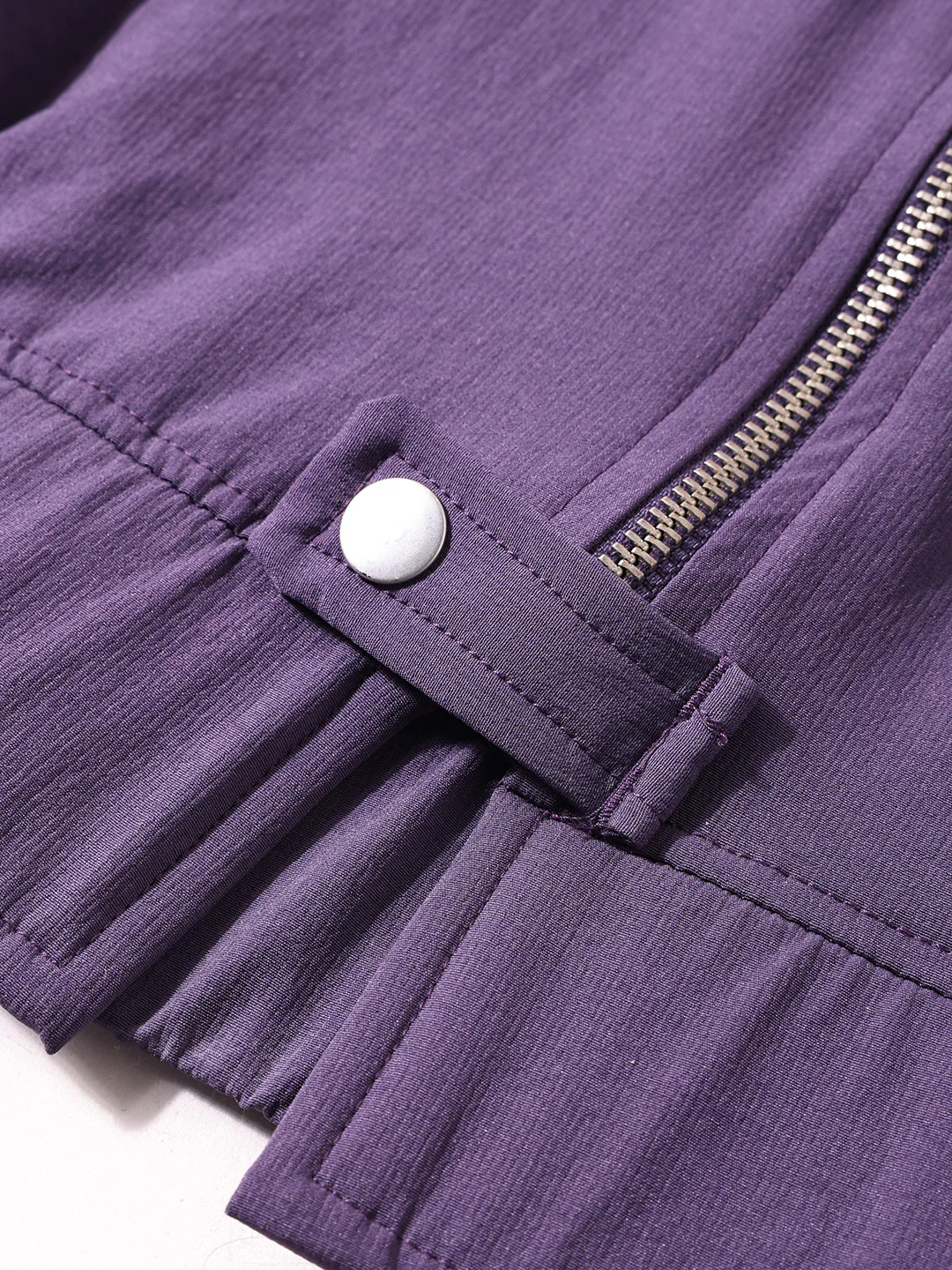 Men's Purple Oversized Fit Solid Warner Bros Jacket - Image 7