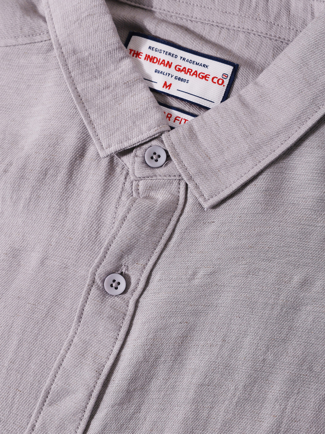 Men's Purple Regular Fit Casual Solid Shirt - Image 3