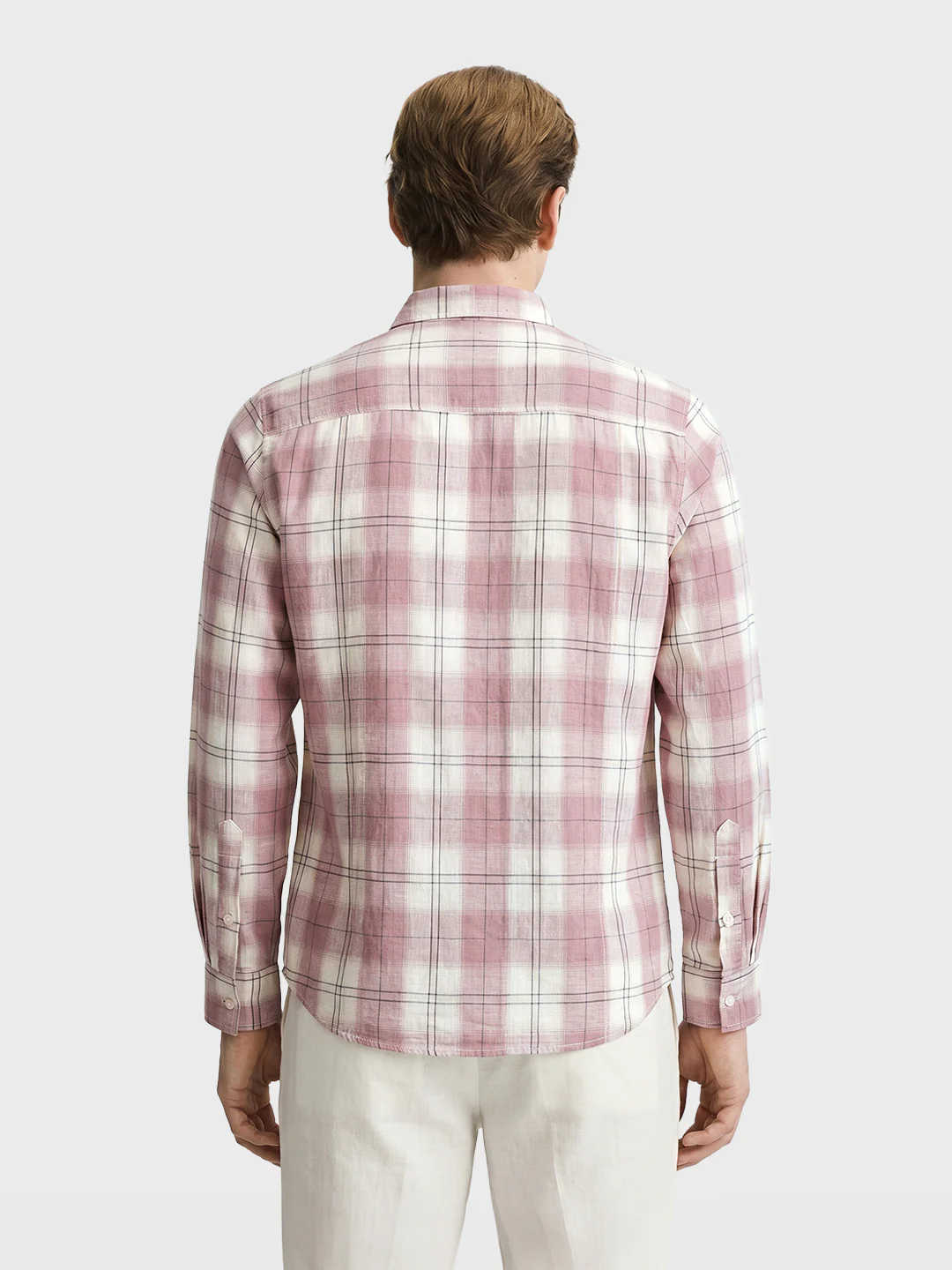 Men's Purple Regular Fit Checkered Casual Shirts - Image 5