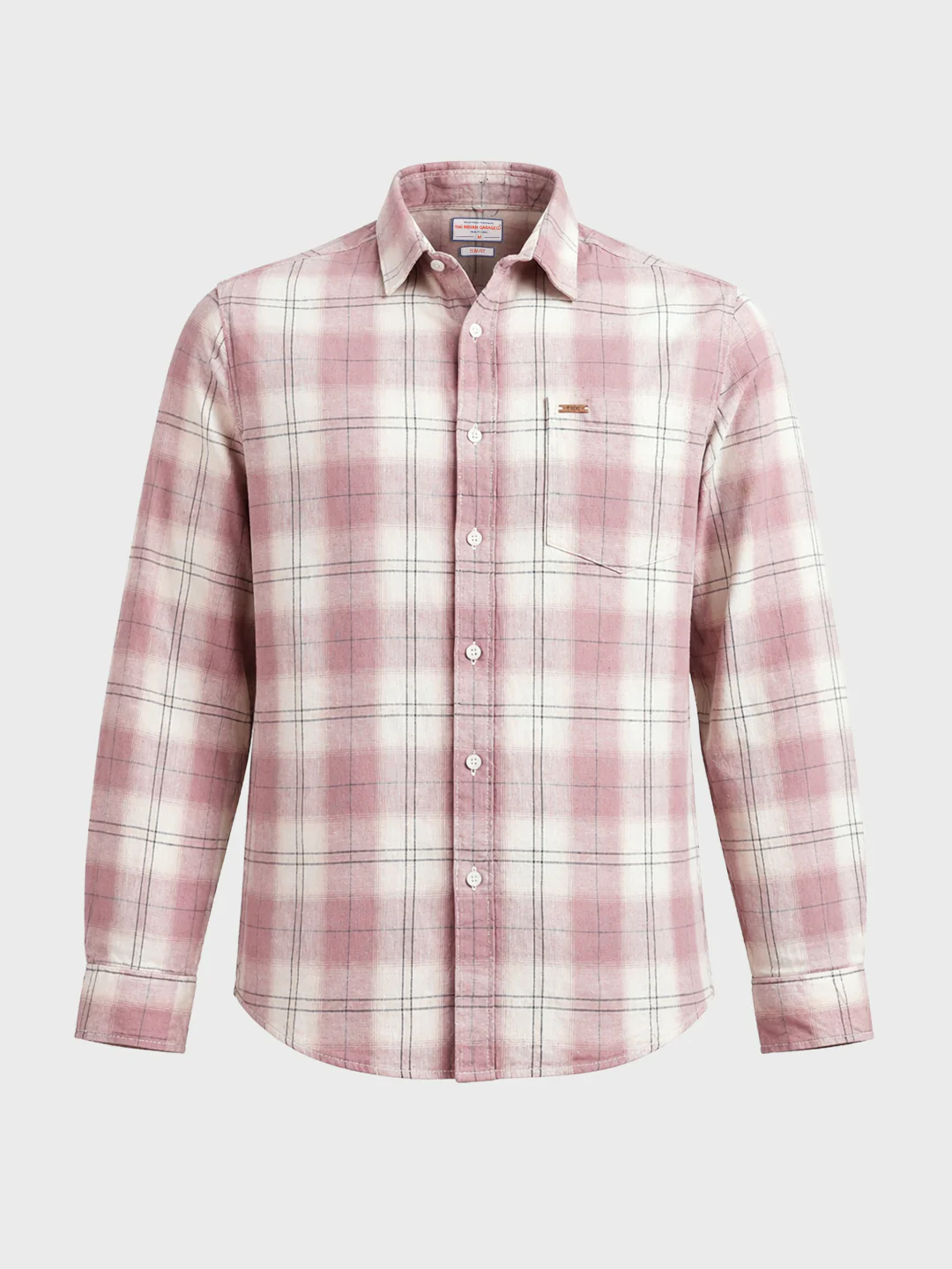 Men's Purple Regular Fit Checkered Casual Shirts - Image 6