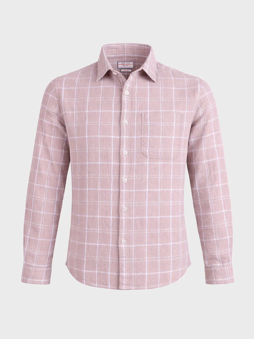 Men's Purple Relaxed Fit Checkered Oddinary Shirt - Image 5