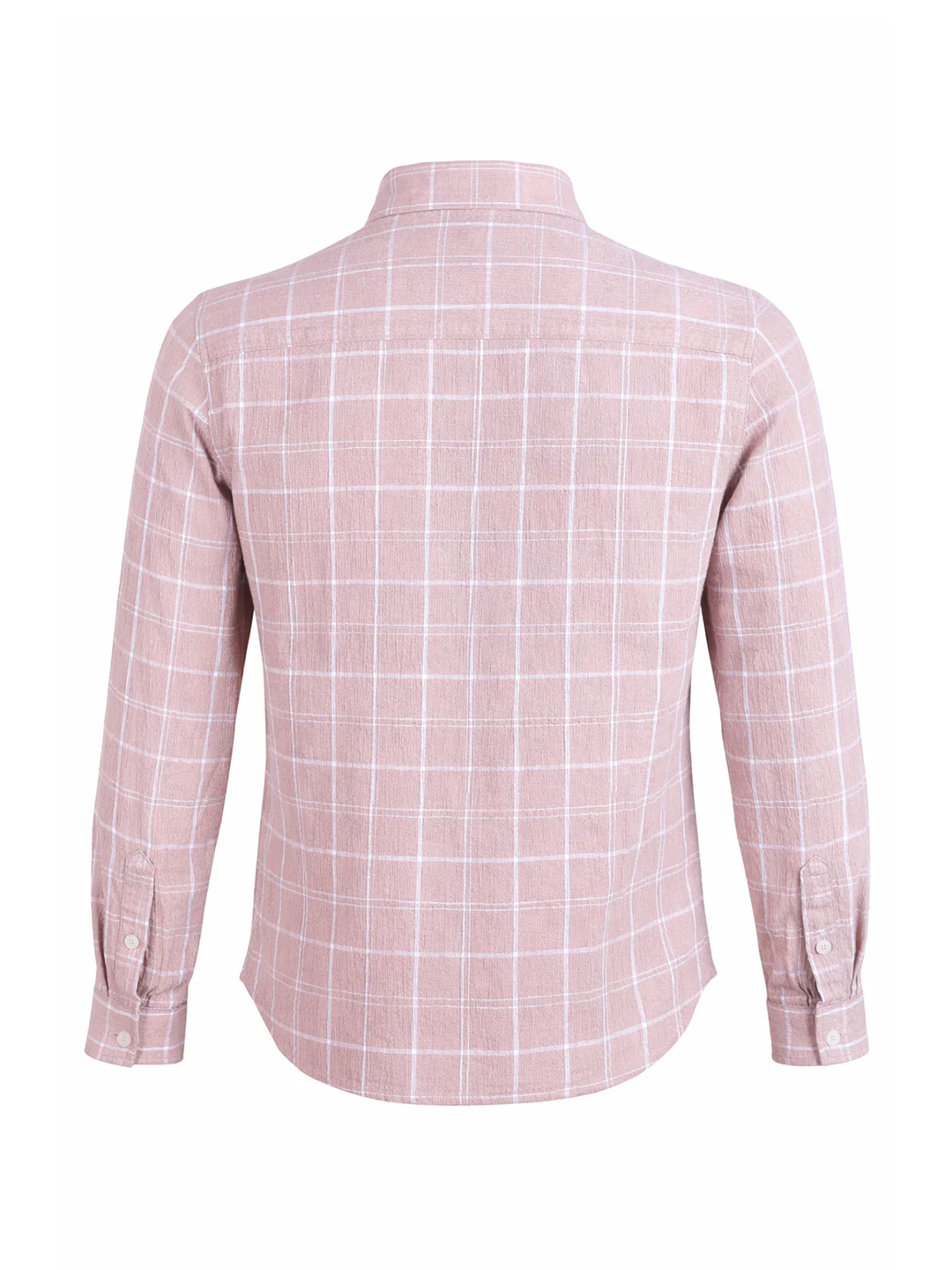 Men's Purple Relaxed Fit Checkered Oddinary Shirt - Image 6