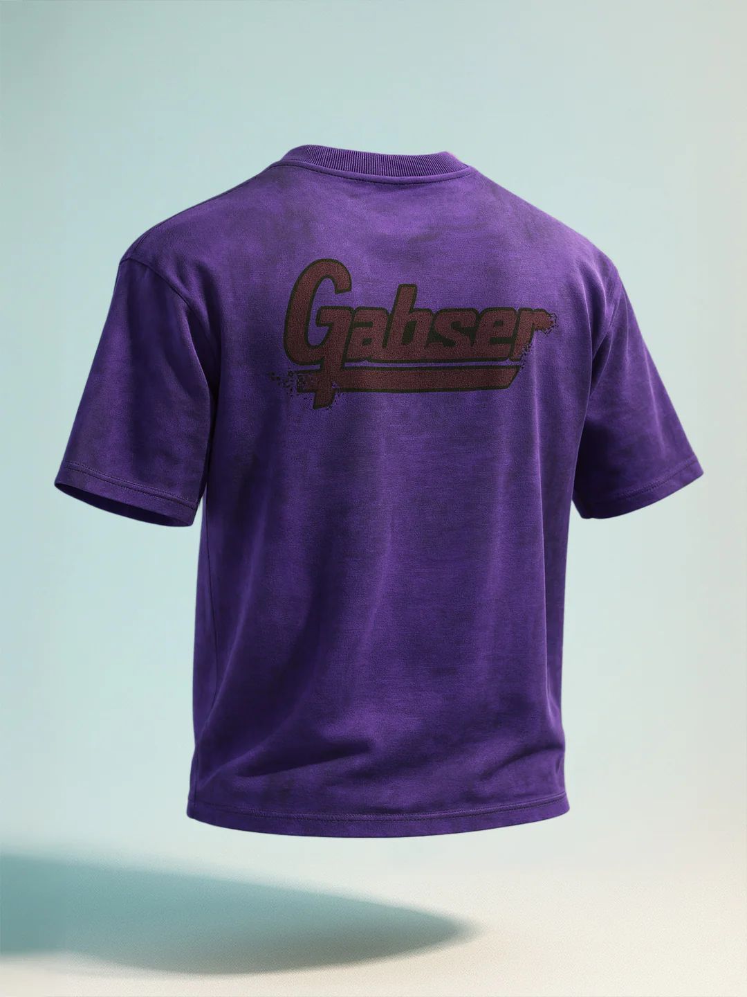 Men's Purple Relaxed Fit Graphic Printed 240 GSM Casual T-Shirt - Image 2
