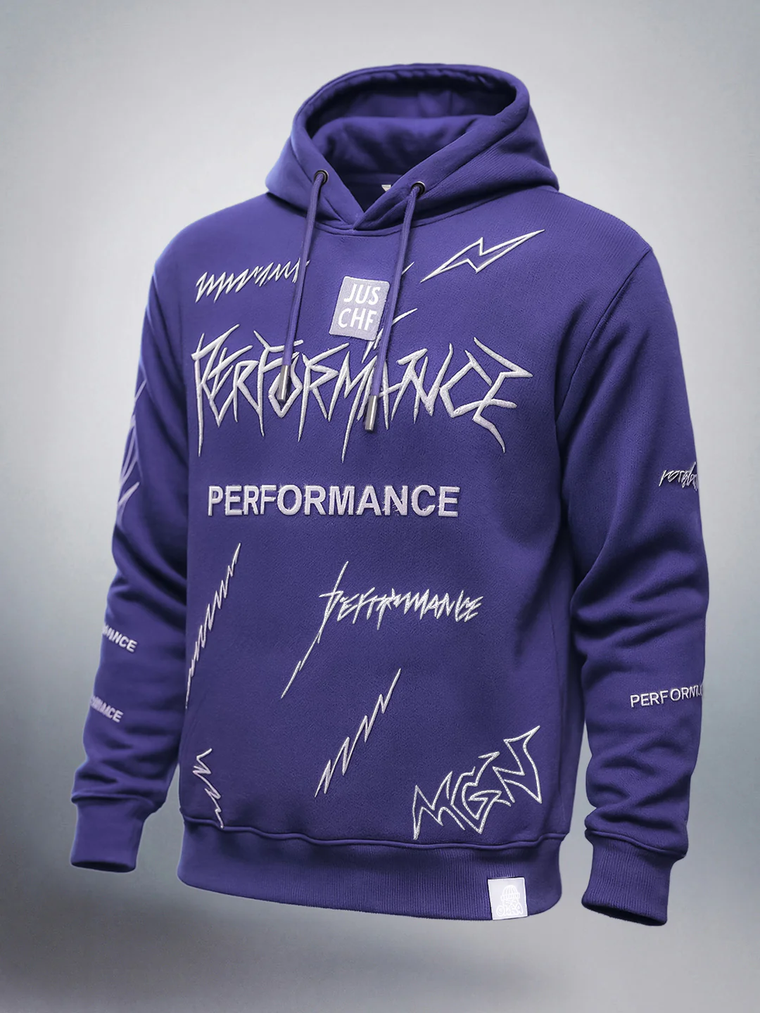 Men's Purple Relaxed Fit Graphic Printed Casual Sweatshirt - Image 3