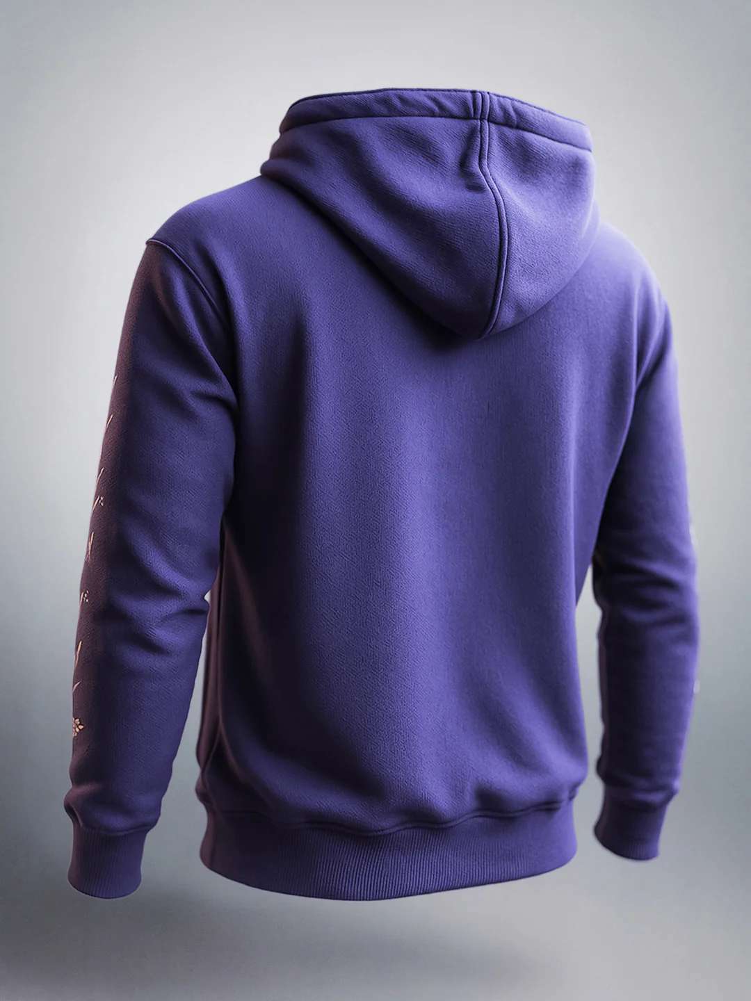 Men's Purple Relaxed Fit Graphic Printed Casual Sweatshirt - Image 4