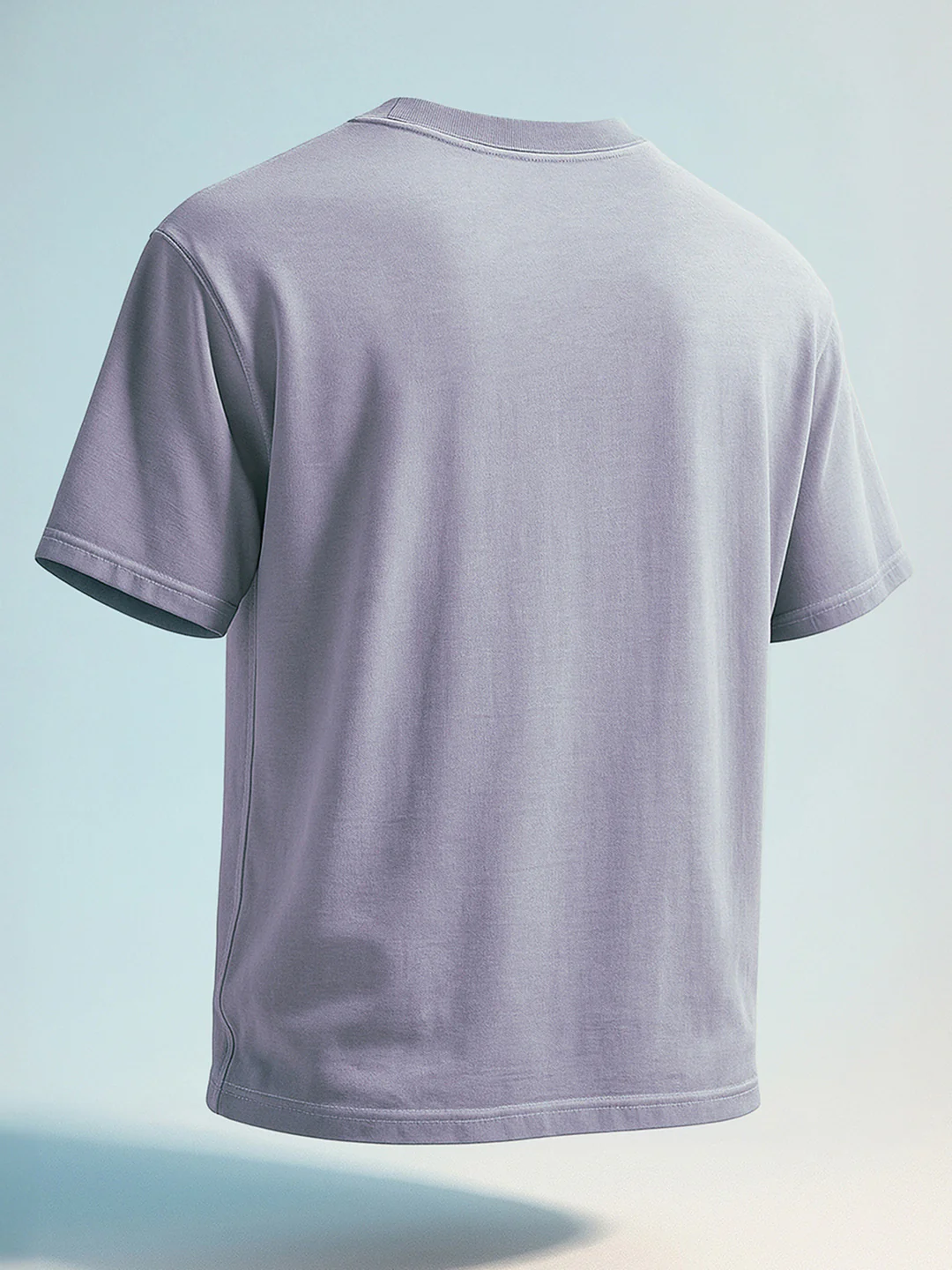 Men's Purple Relaxed Fit Graphic Printed 240 GSM Street Wear T-Shirt - Image 3
