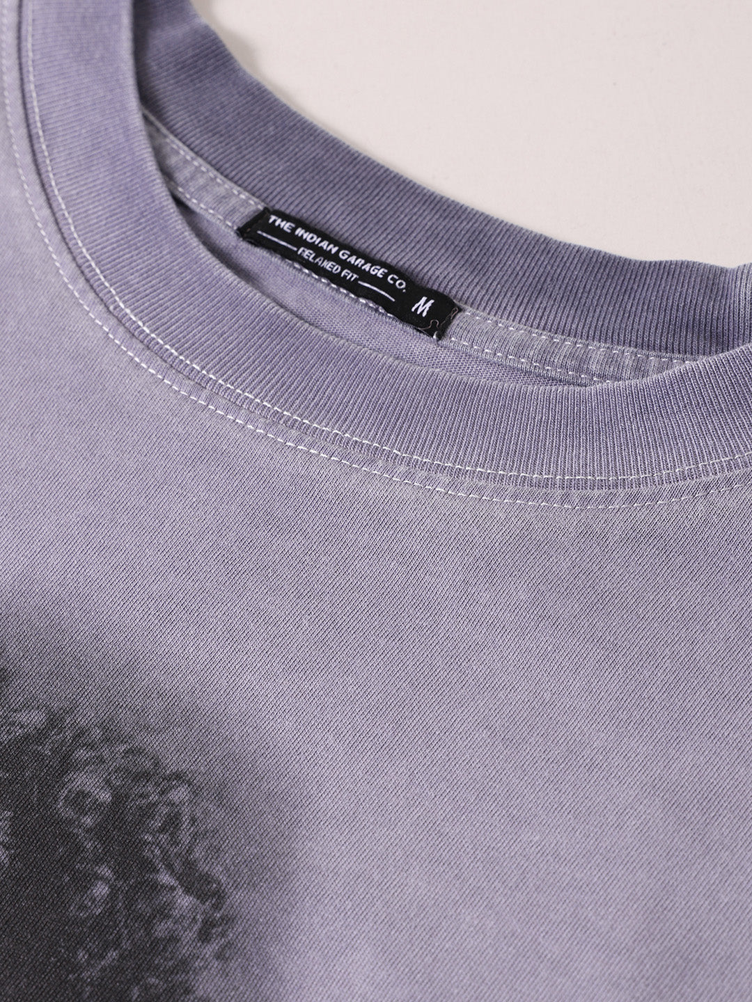 Men's Purple Relaxed Fit Graphic Printed 240 GSM Street Wear T-Shirt - Image 4