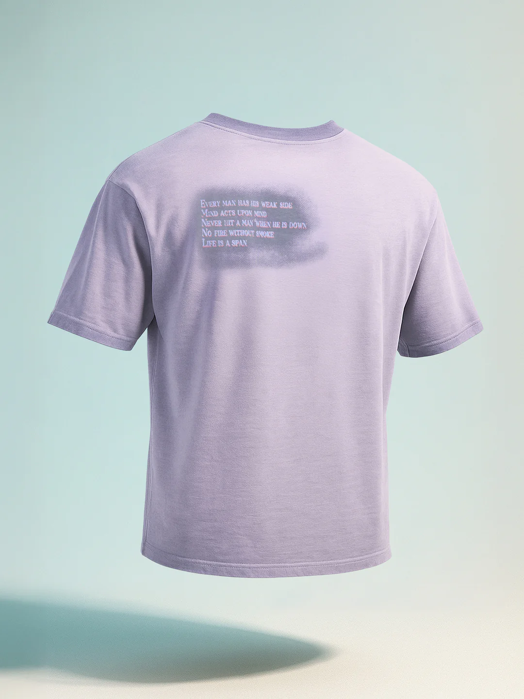 Men's Purple Relaxed Fit Graphic Printed 240 GSM Street Wear T-Shirt - Image 2