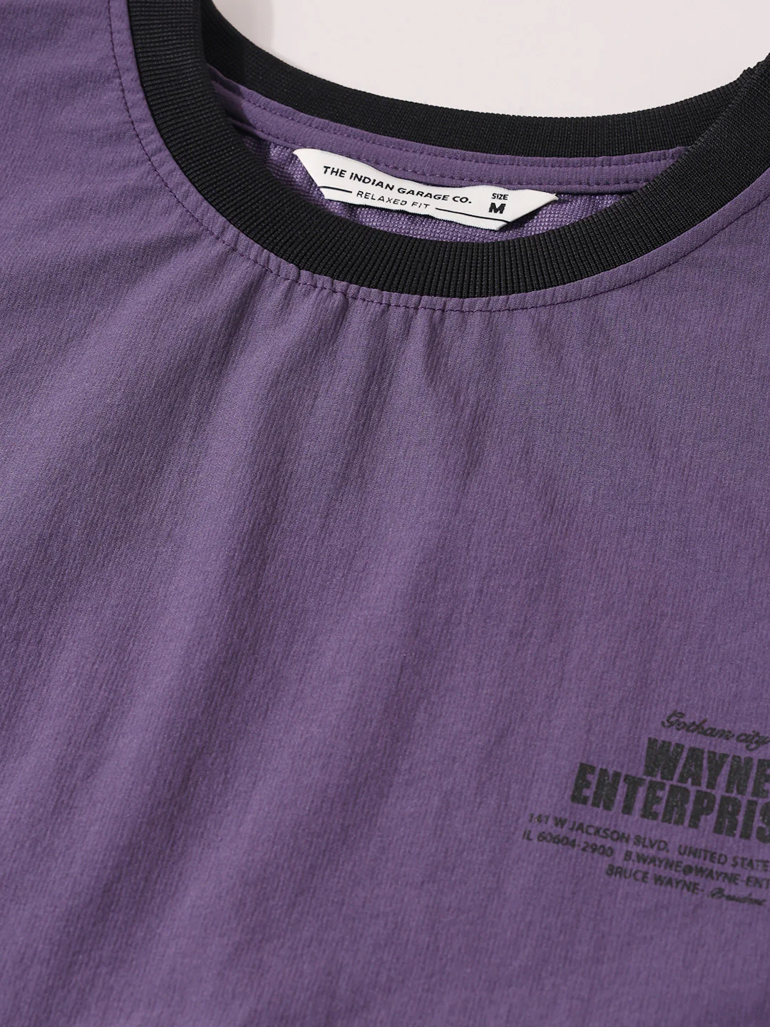 Men's Purple Relaxed Fit Solid Casual Coordinates - Image 5