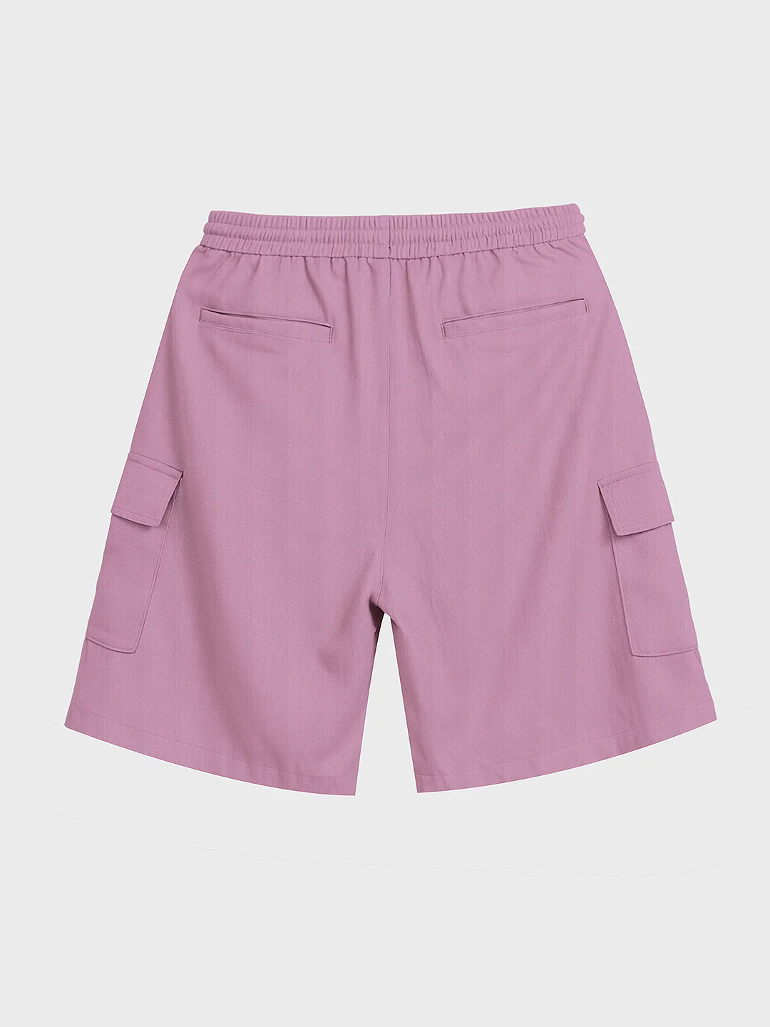 Men's Purple Relaxed Fit Solid Resort Wear Shorts - Image 5