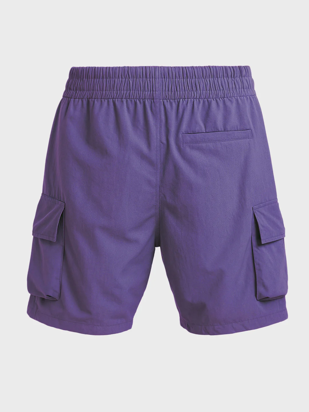 Men's Purple Relaxed Fit Solid Utility Shorts - Image 5