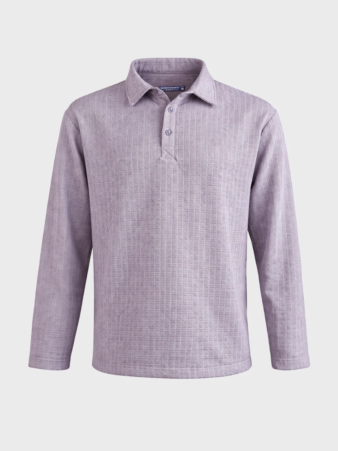 Men's Purple Relaxed Fit Textured Casual T-Shirts - Image 5