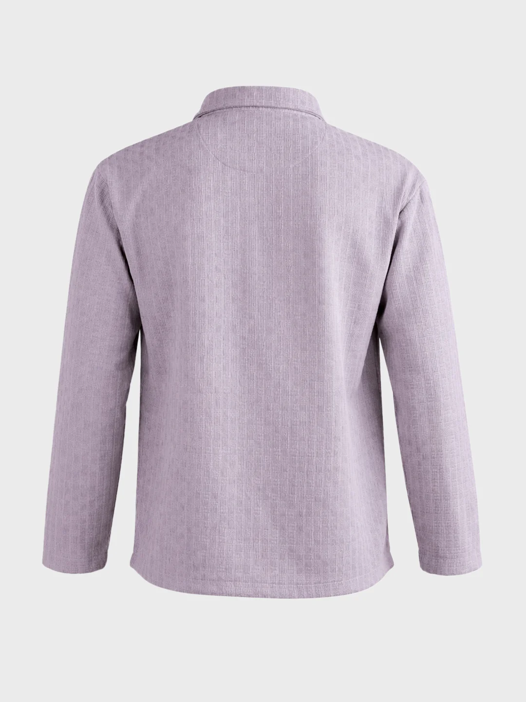 Men's Purple Relaxed Fit Textured Casual T-Shirts - Image 6