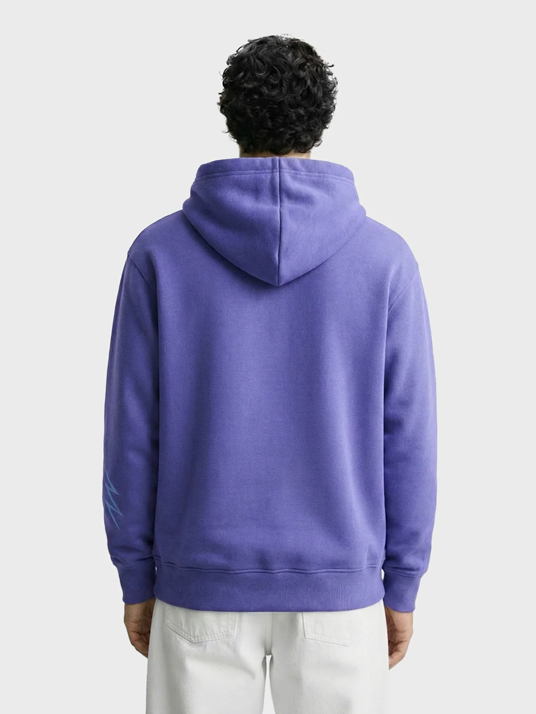 Men's Purple Relaxed Fit Varsity Casual Sweatshirt - Image 2