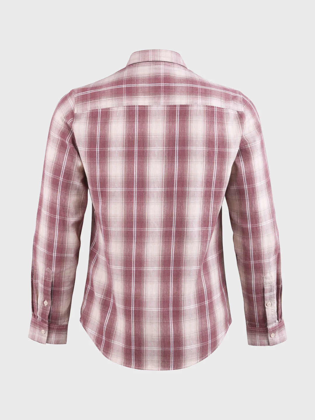 Men's Purple Slim Fit Checked Casual Shirt - Image 5