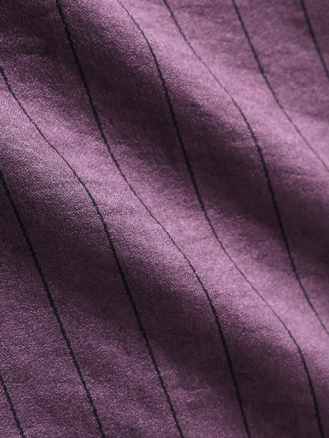 Men's Purple Slim Fit Party Wear Striped Shirt - Image 5