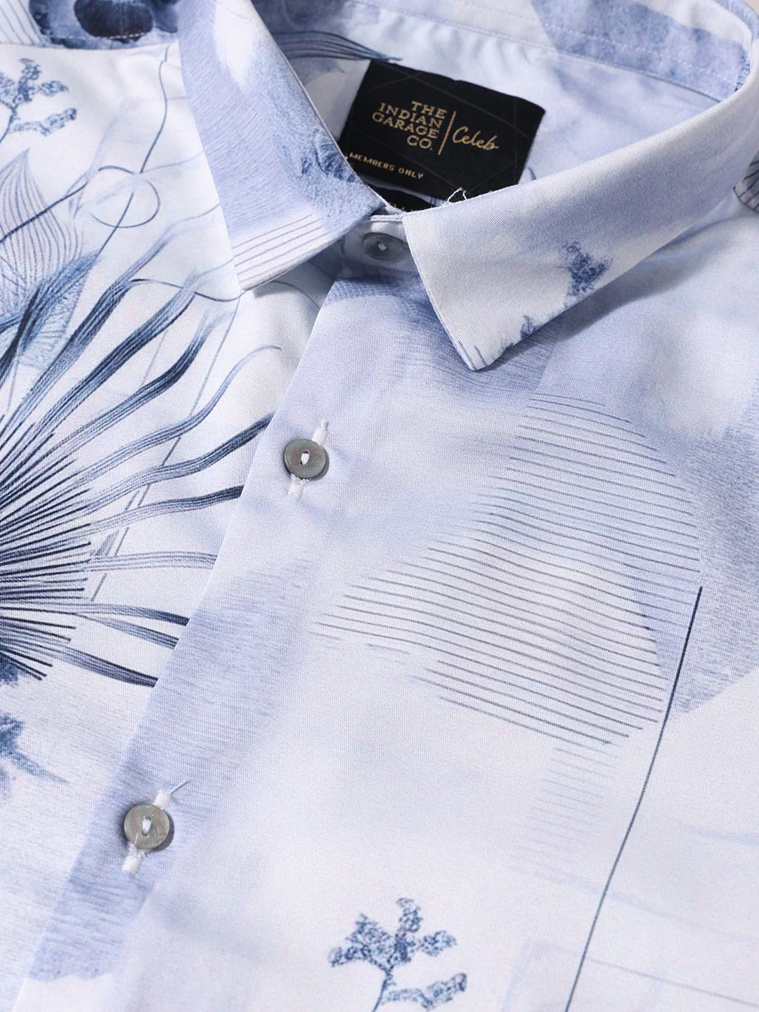 Men's Purple Slim Fit Printed Party Wear Shirt - Image 3