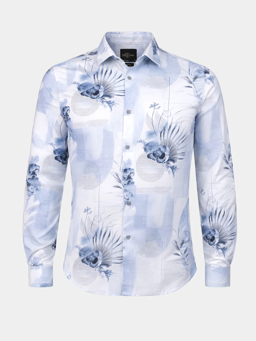 Men's Purple Slim Fit Printed Party Wear Shirt - Image 4