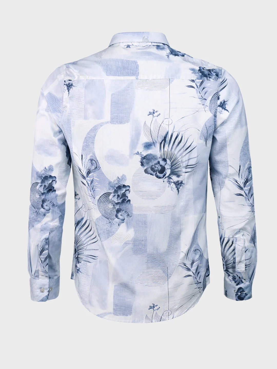 Men's Purple Slim Fit Printed Party Wear Shirt - Image 5