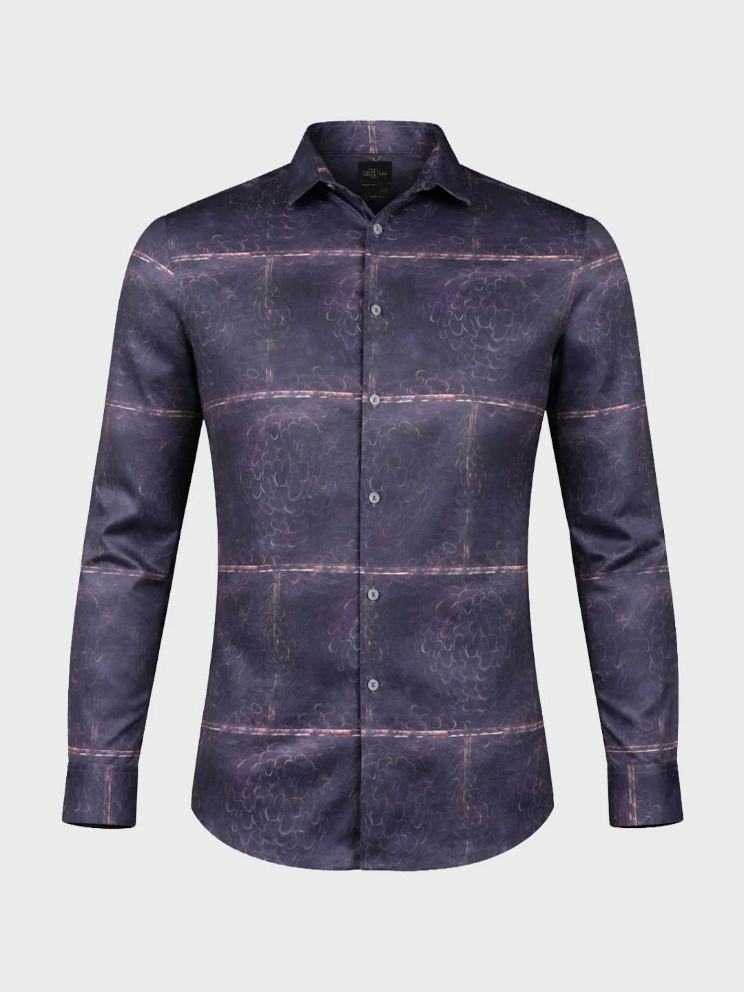 Men's Purple Slim Fit Printed Party Wear Shirt - Image 6