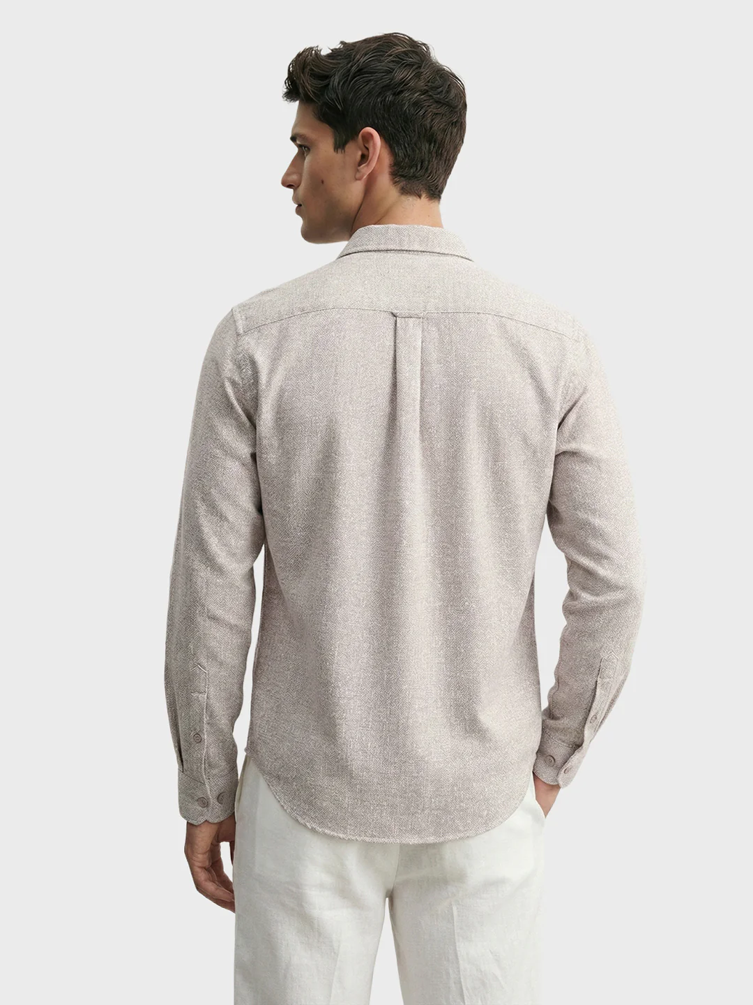 Men's Purple Slim Fit Solid Casual Shirt - Image 4