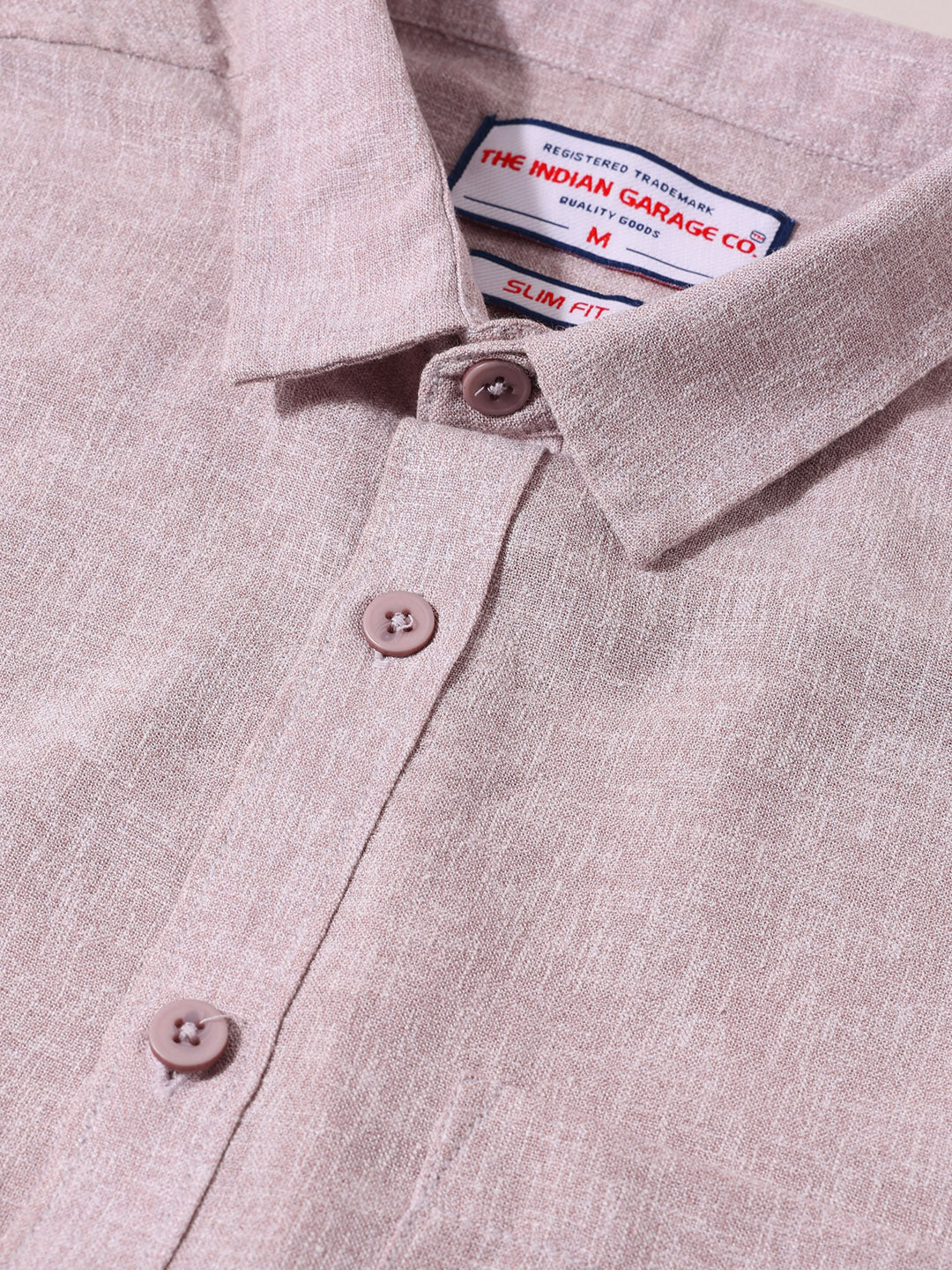 Men's Purple Slim Fit Solid Casual Shirt - Image 6