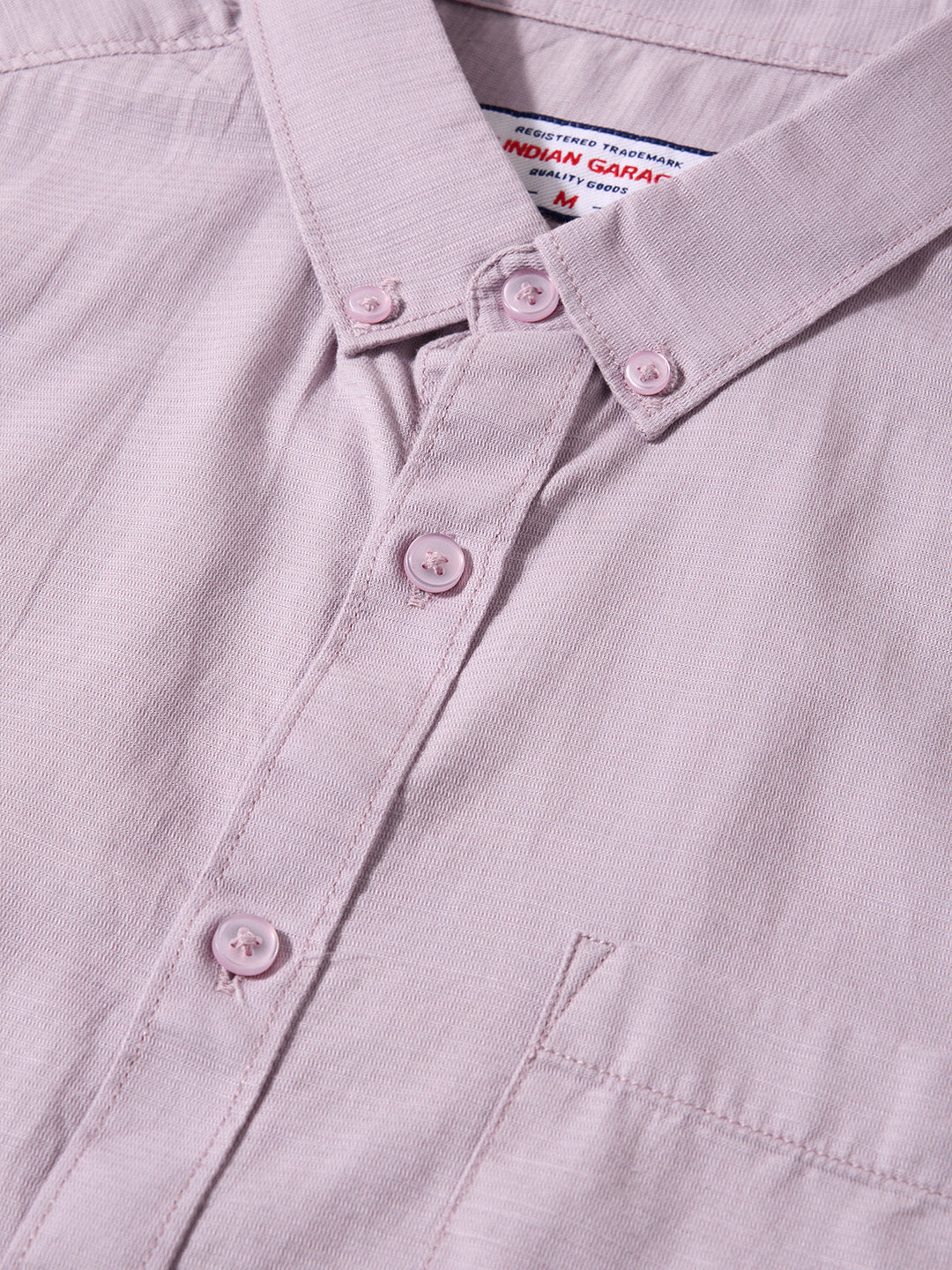 Men's Purple Slim Fit Solid Casual Shirt - Image 6