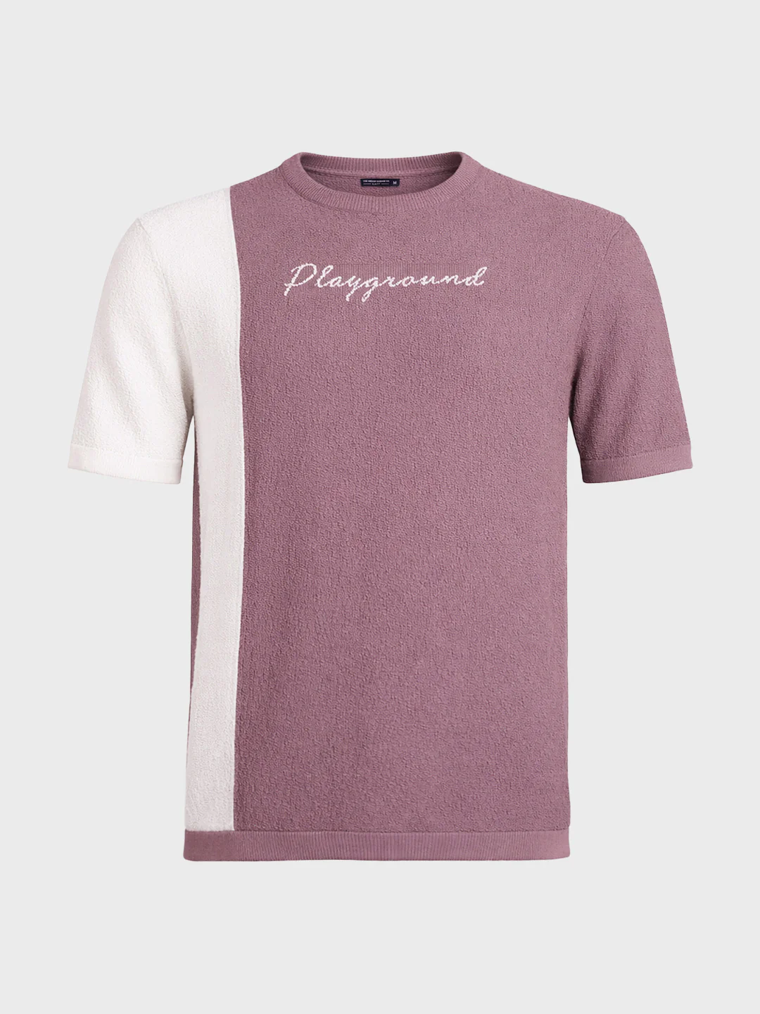 Men's Purple Slim Fit Solid Casual T-Shirt - Image 5