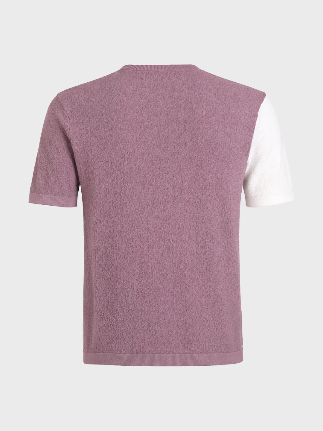 Men's Purple Slim Fit Solid Casual T-Shirt - Image 6