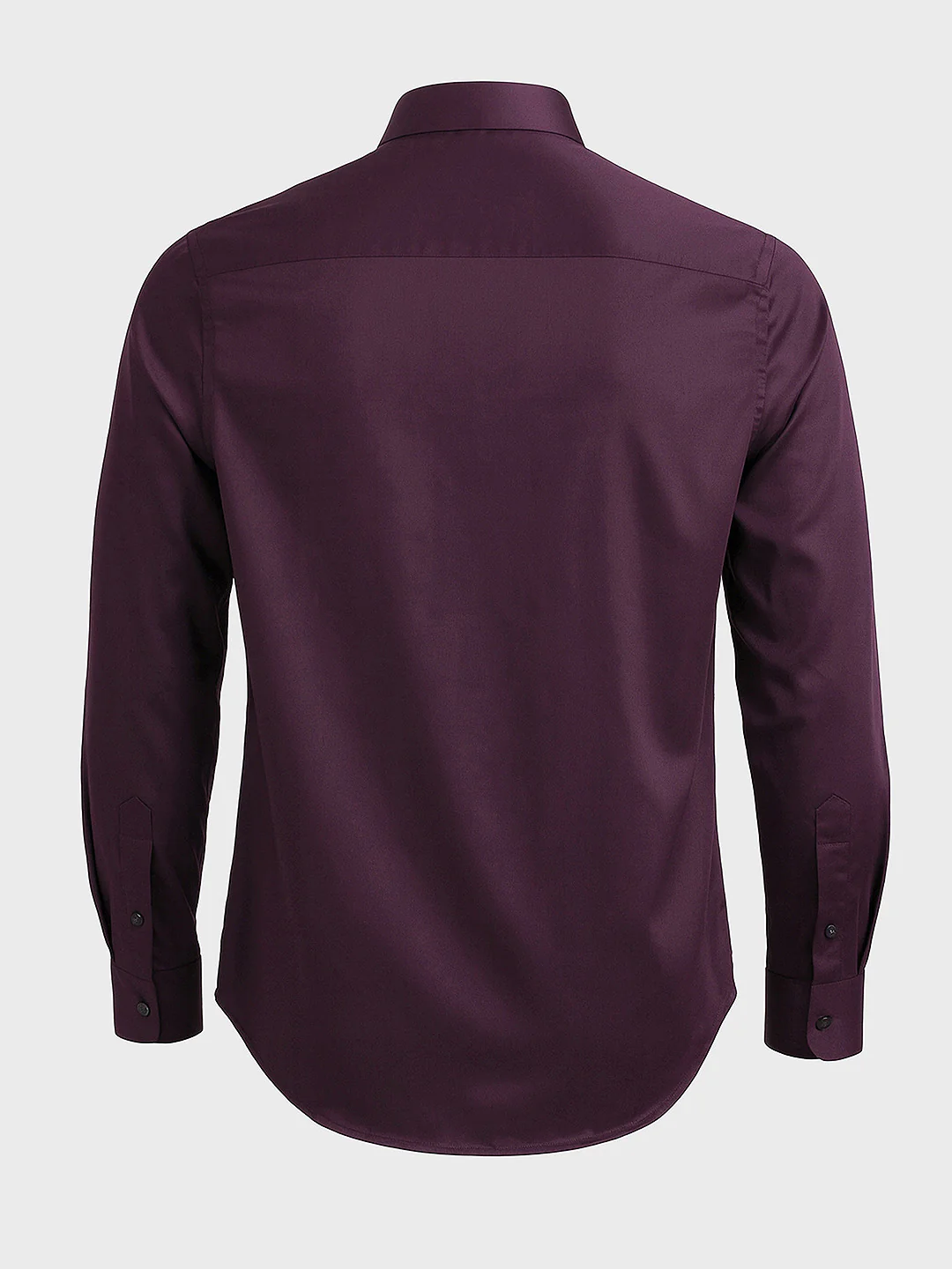 Men's Purple Slim Fit Solid Party Wear Shirt - Image 5