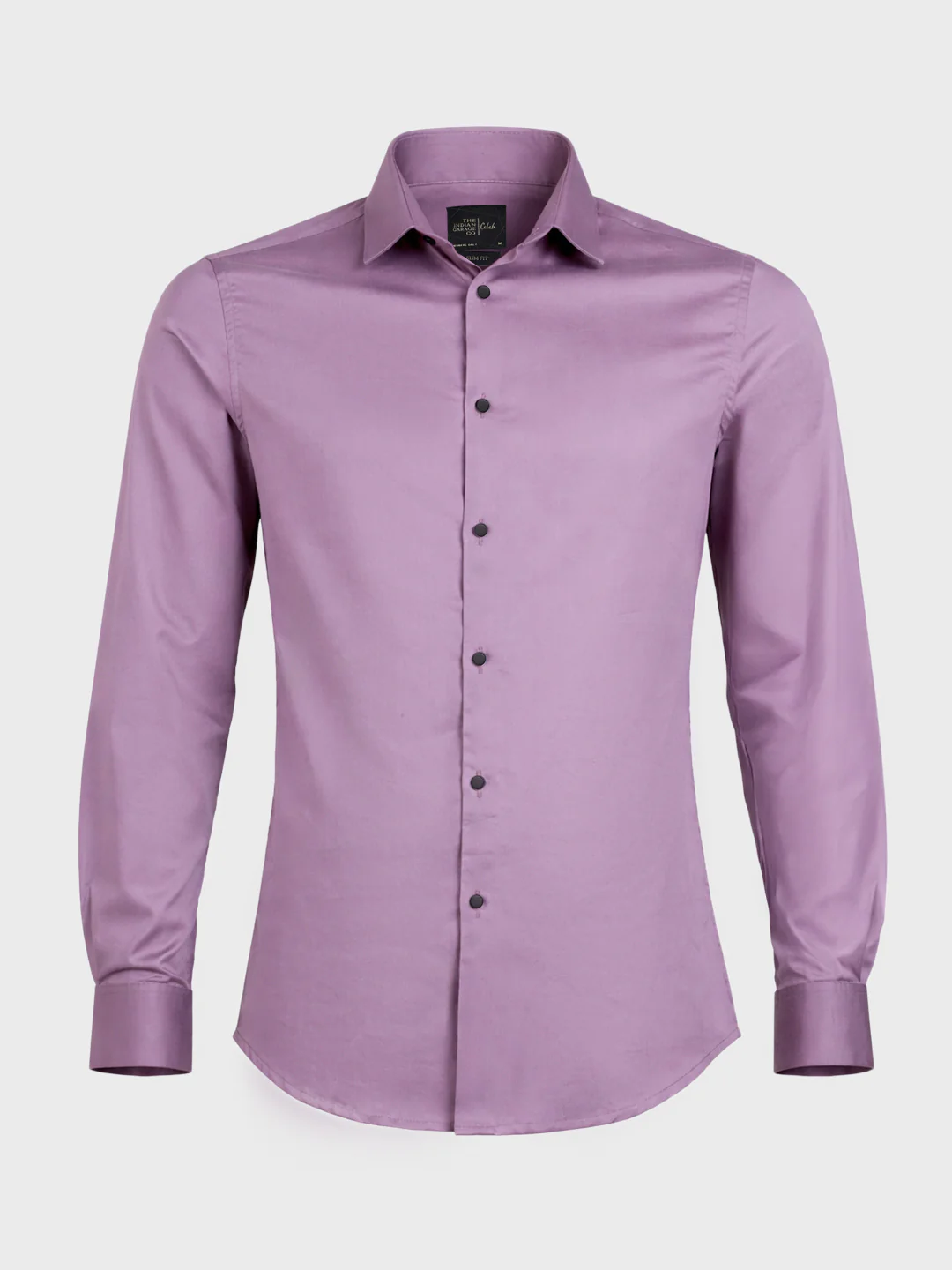 Men's Purple Slim Fit Solid Party Wear Shirt - Image 4