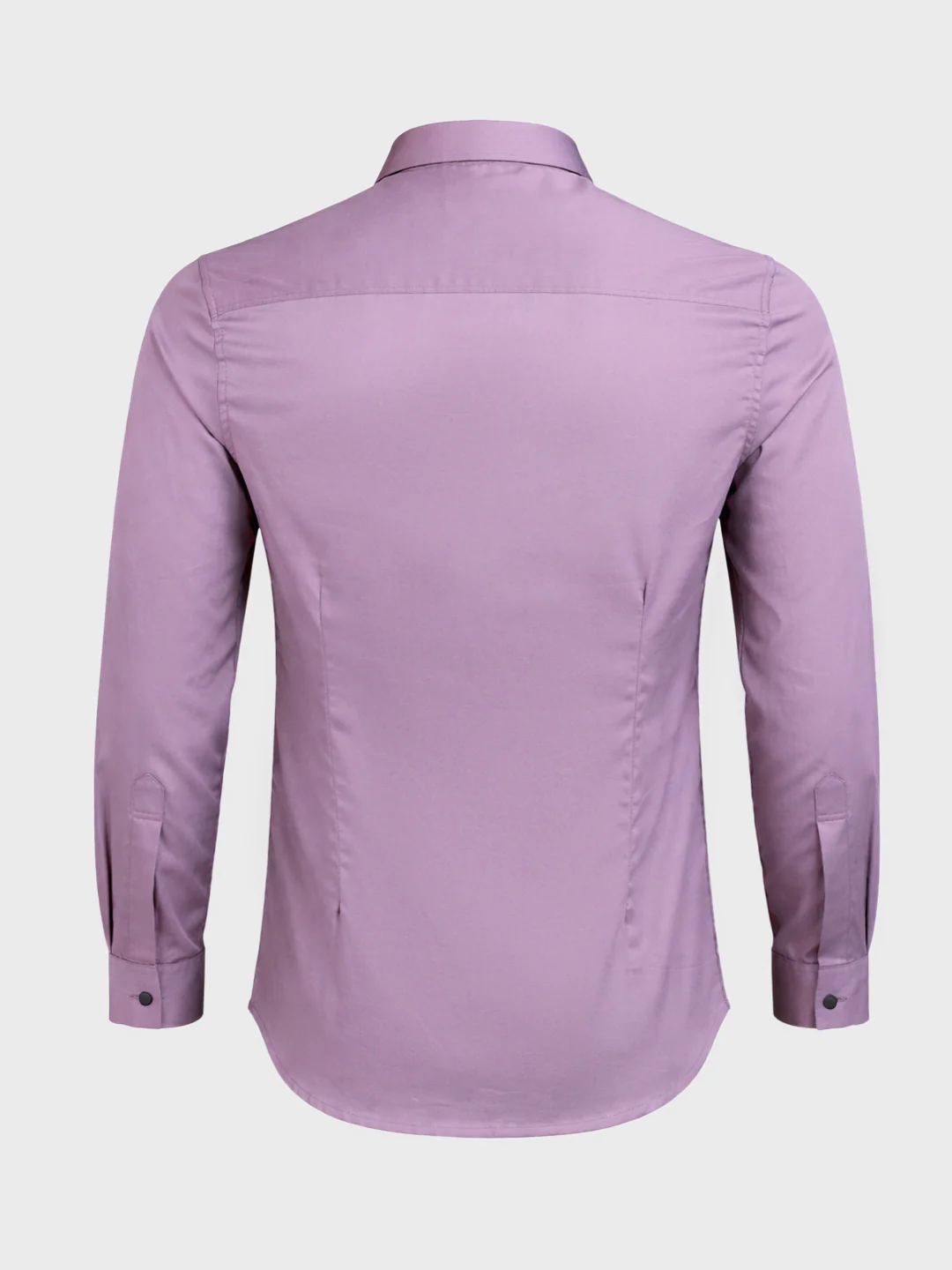 Men's Purple Slim Fit Solid Party Wear Shirt - Image 5