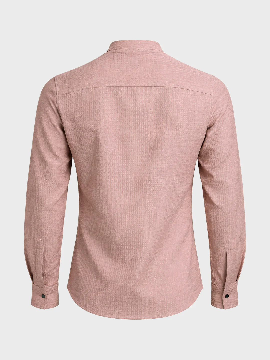 Men's Purple Slim Fit Textured Party Wear Shirt - Image 6