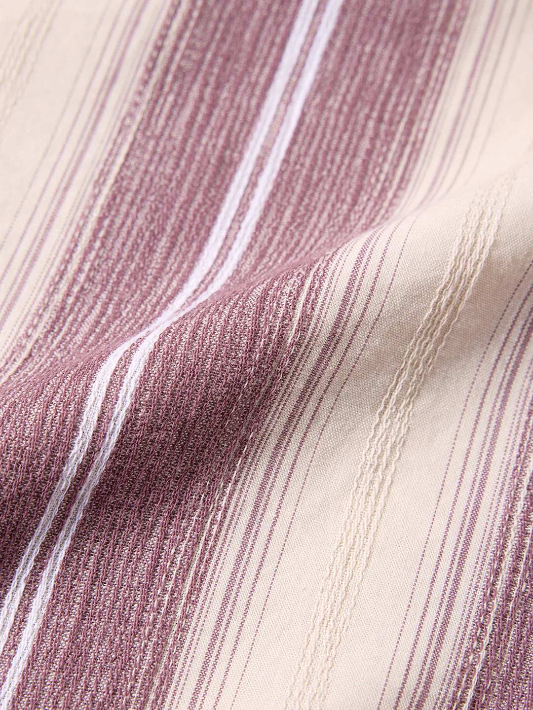 Men's Purple Slim Fit Vertical Stripes Casual Shirt - Image 6