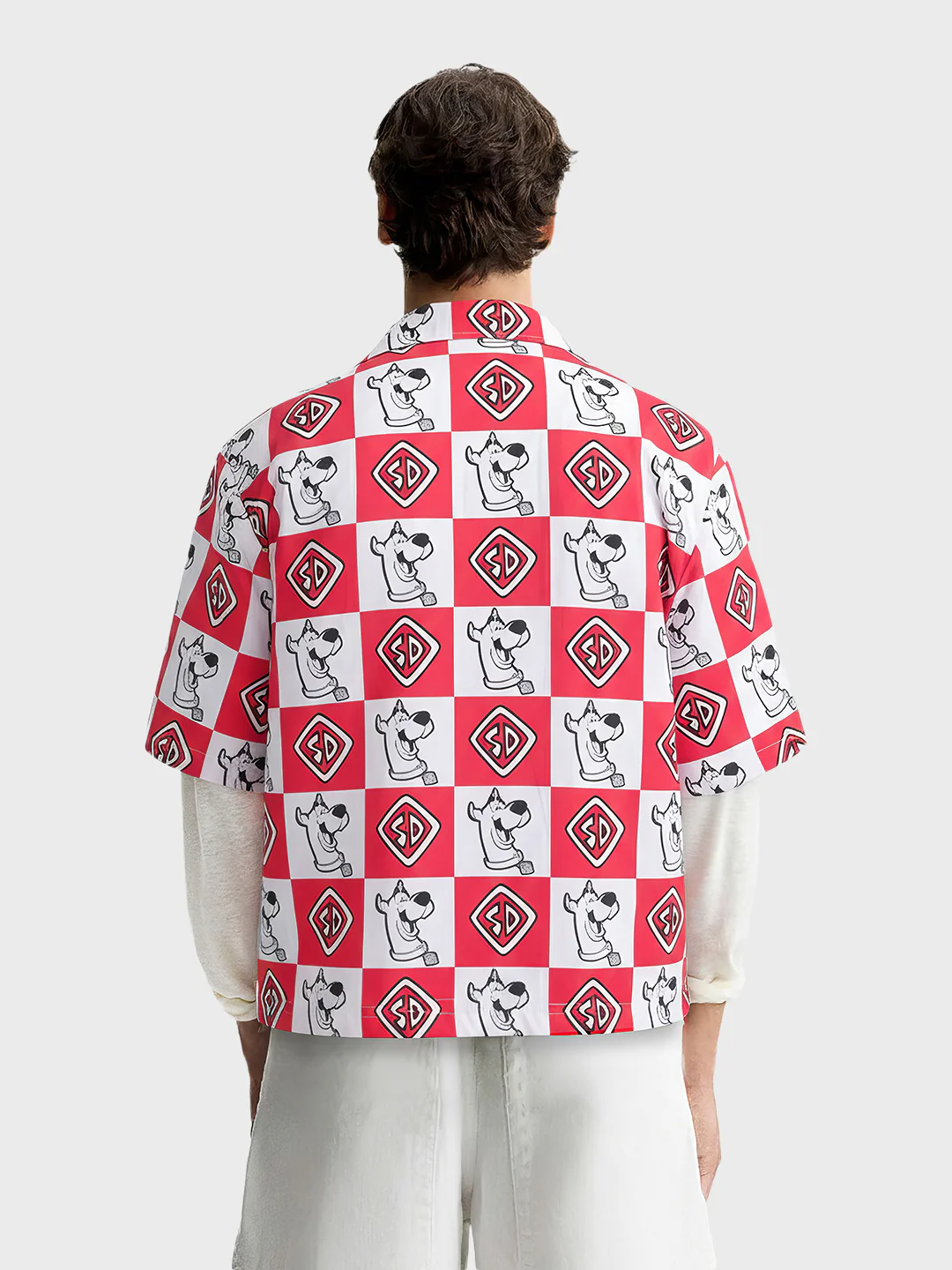 Men's Red Boxy Fit  Scooby Doo Character Shirt - Image 2
