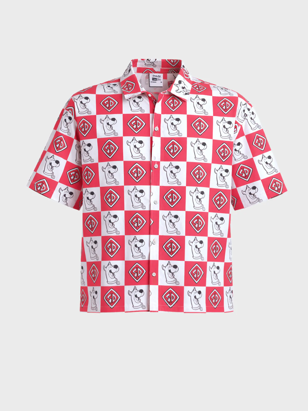 Men's Red Boxy Fit  Scooby Doo Character Shirt - Image 3