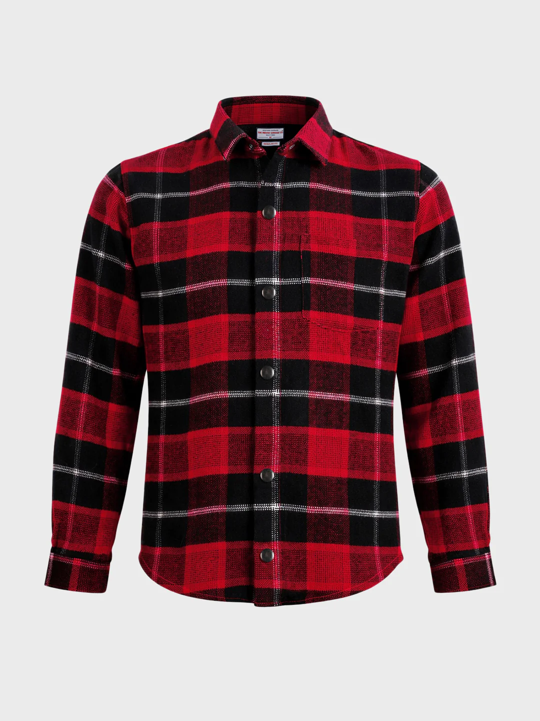 Men's Red Regular Fit Checked Casual Shirt - Image 6