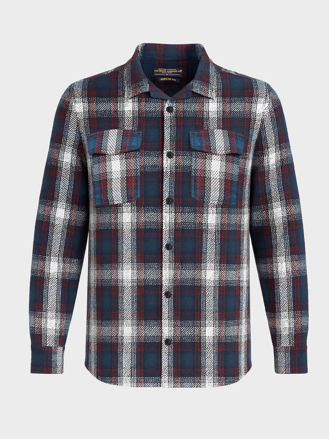 Men's Red Regular Fit Checked Casual Shirt - Image 4